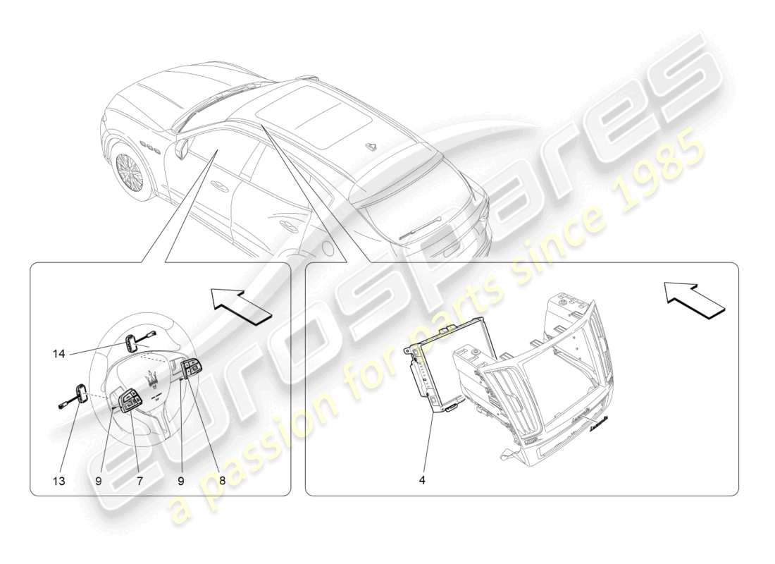 maserati levante (2017) it system part diagram