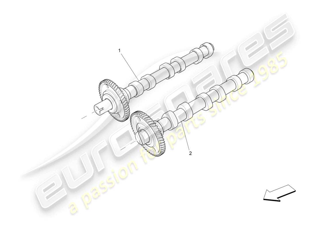 maserati levante (2017) rh cylinder head camshafts part diagram