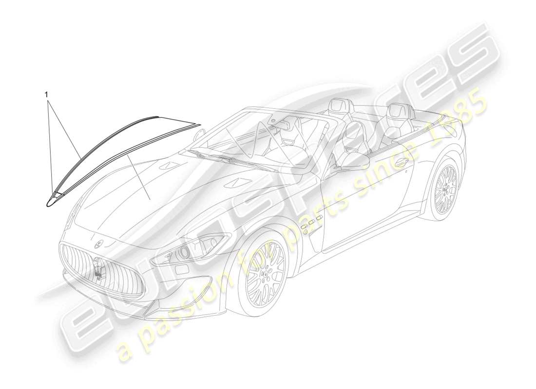 maserati grancabrio mc (2013) shields, trims and covering panels part diagram