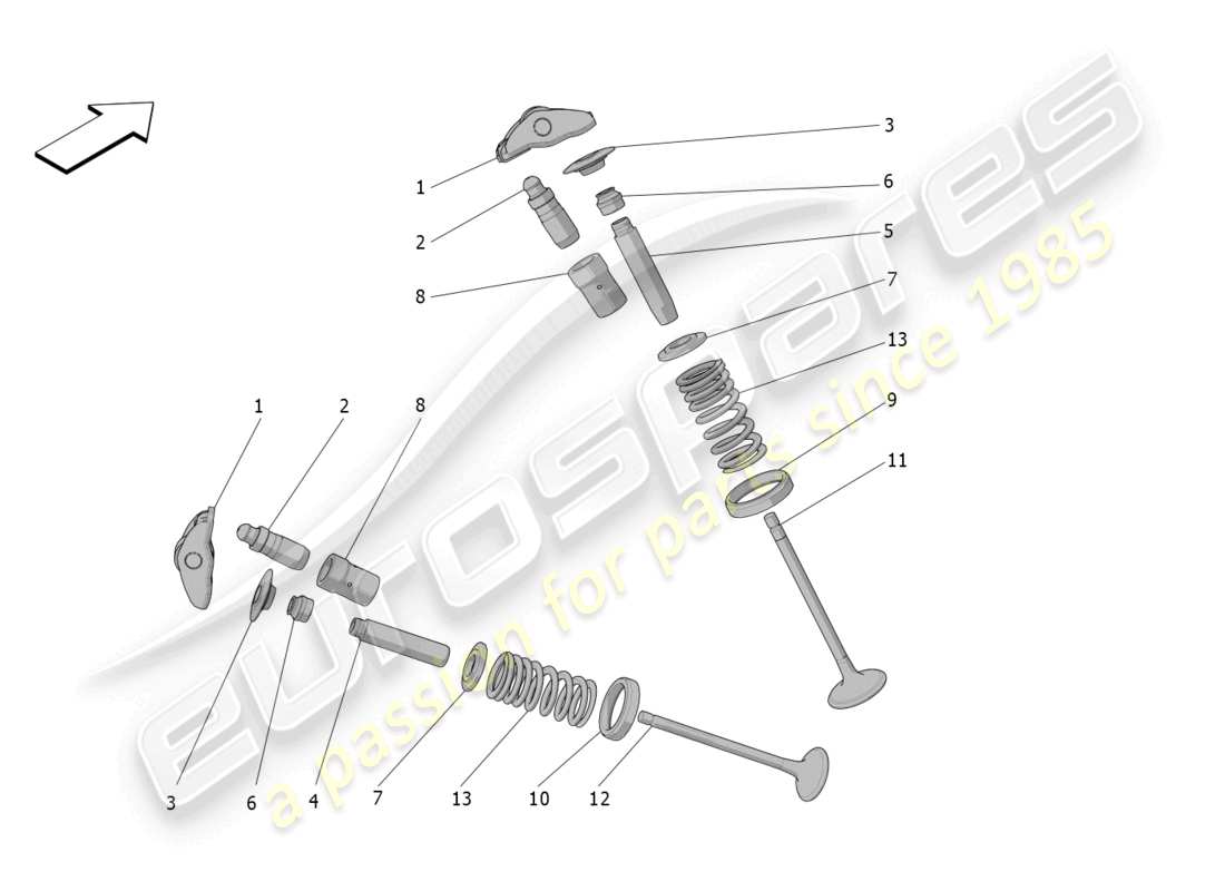 maserati mc20 cielo (2023) valves part diagram