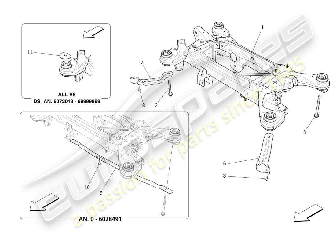 maserati levante (2020) rear chassis part diagram