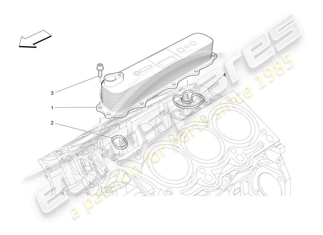 maserati levante (2020) heat exchanger part diagram