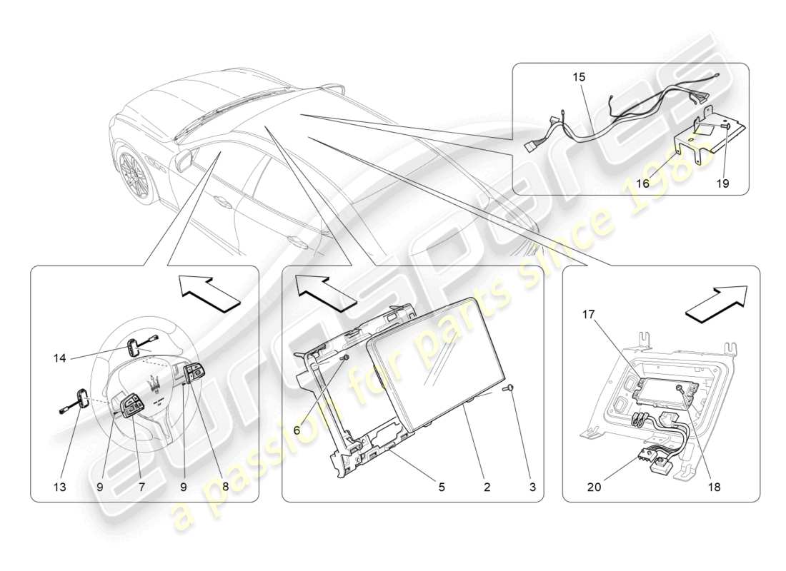 maserati quattroporte (2018) it system part diagram