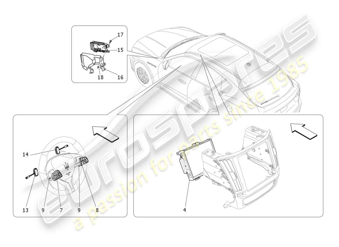 maserati levante tributo (2021) it system part diagram