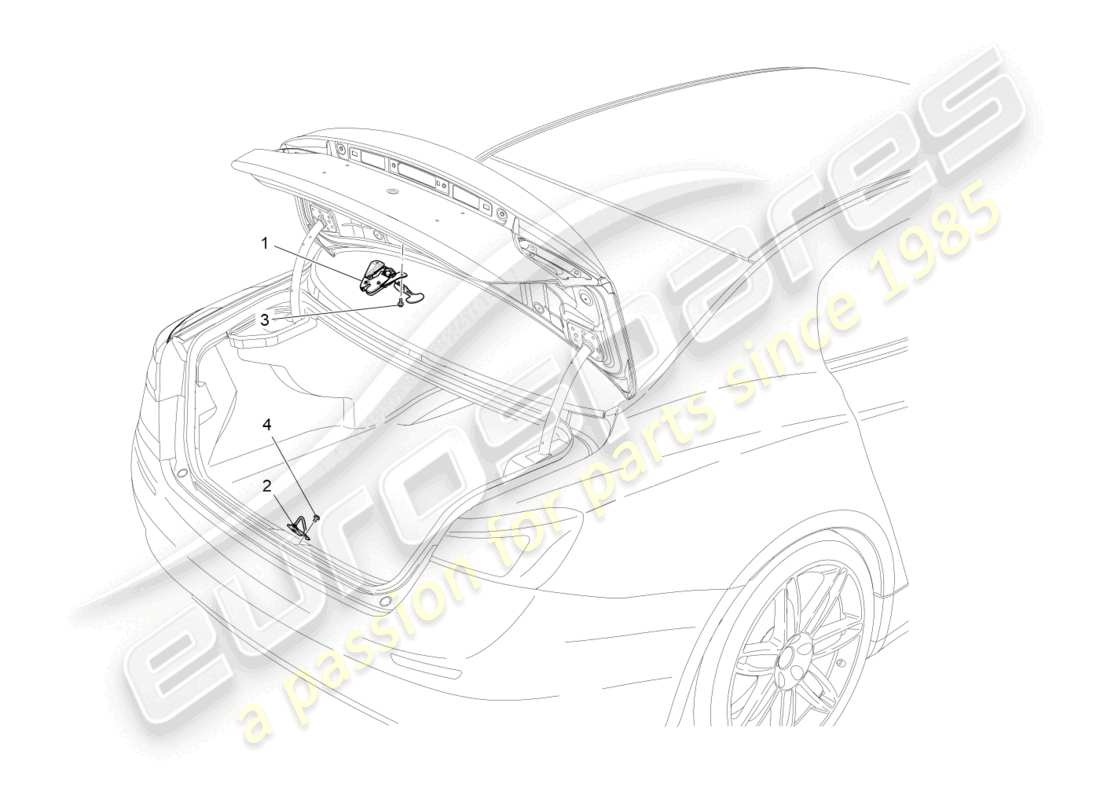 maserati ghibli fragment (2022) rear lid opening control part diagram