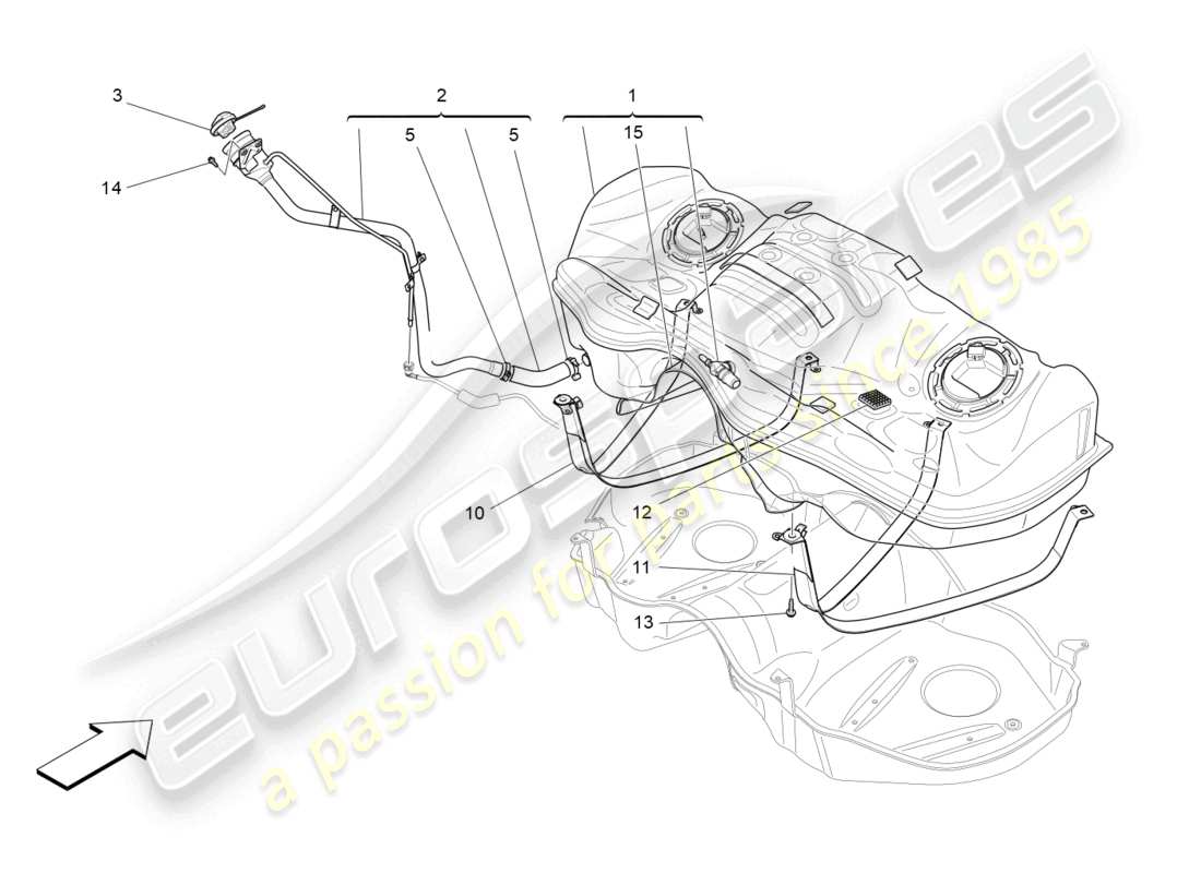 maserati levante zenga (2020) fuel tank part diagram