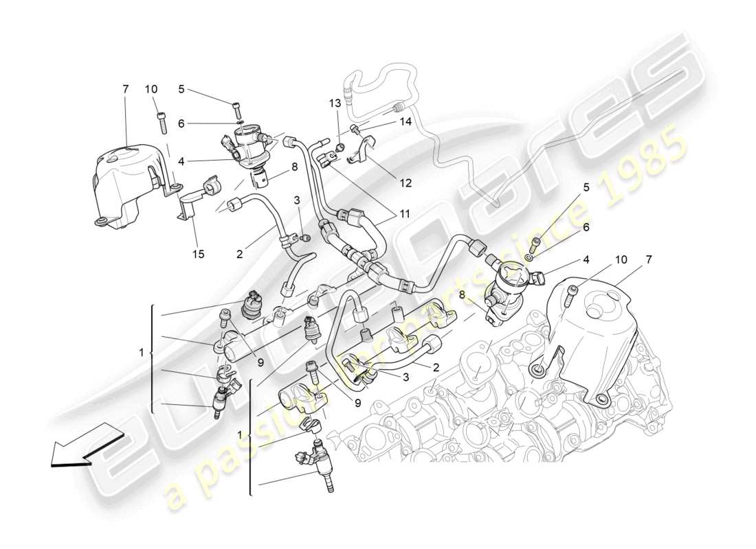 maserati levante gts (2020) fuel pumps and connection lines part diagram