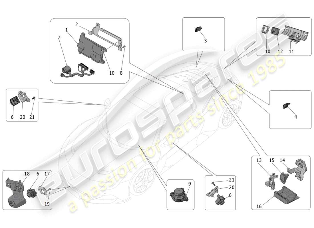 maserati mc20 (2023) it system part diagram