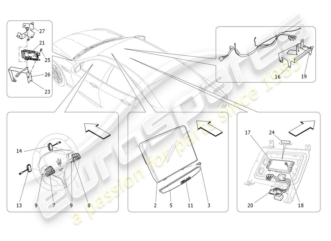 maserati ghibli fragment (2022) it system part diagram