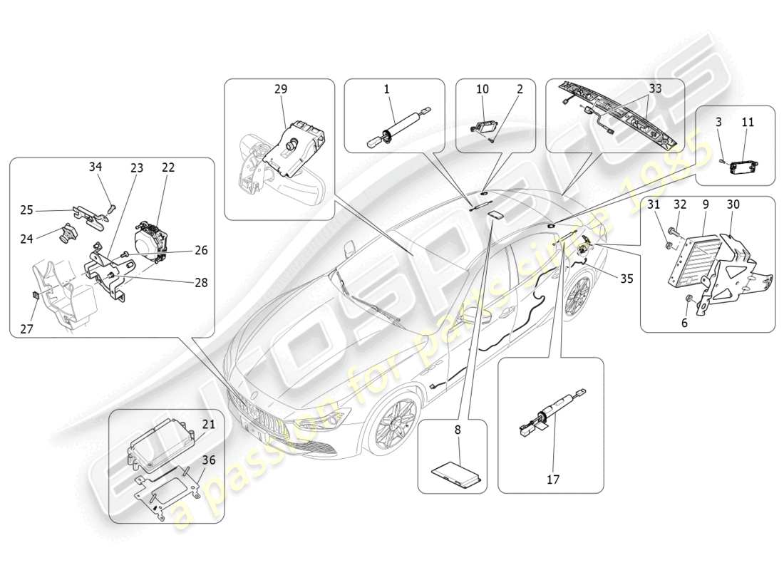 maserati ghibli fragment (2022) it system part diagram