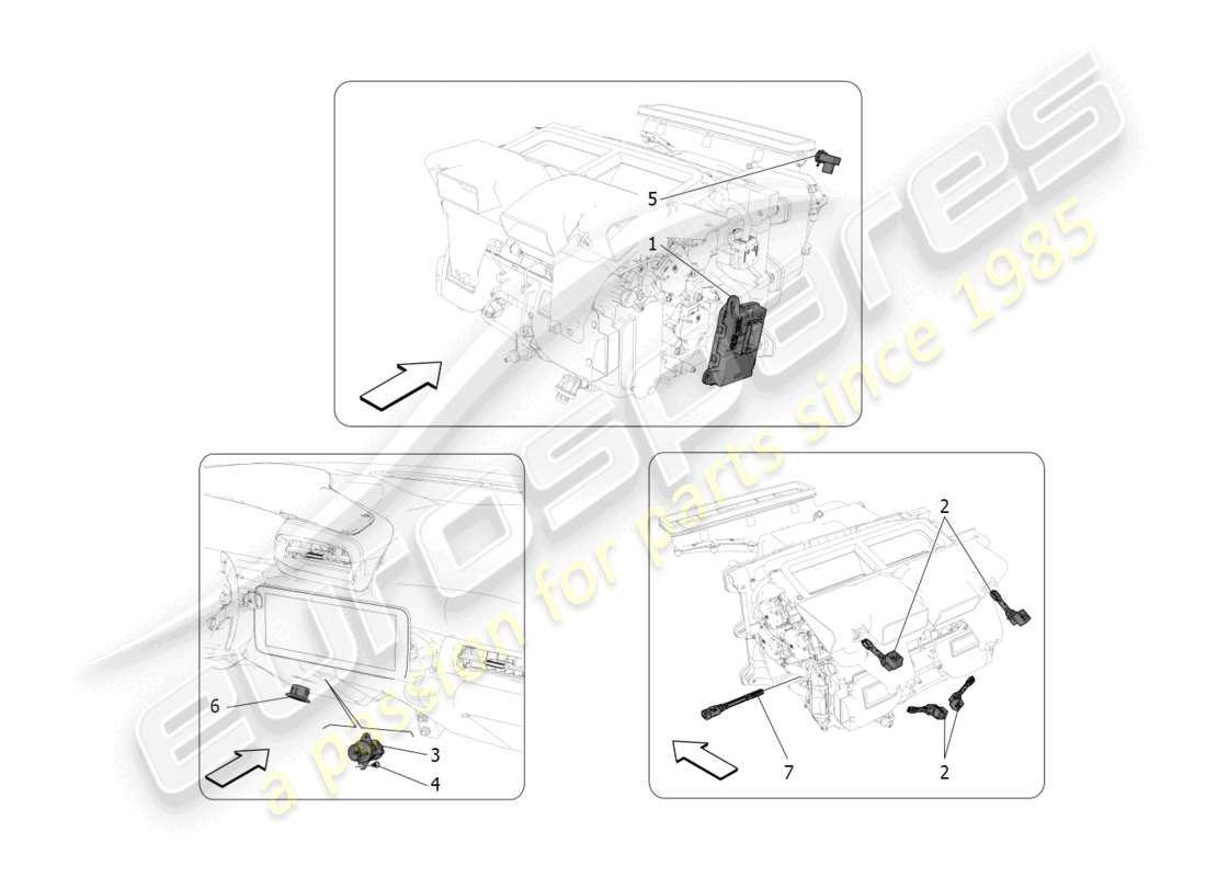 maserati mc20 (2023) a/c unit: electronic control part diagram