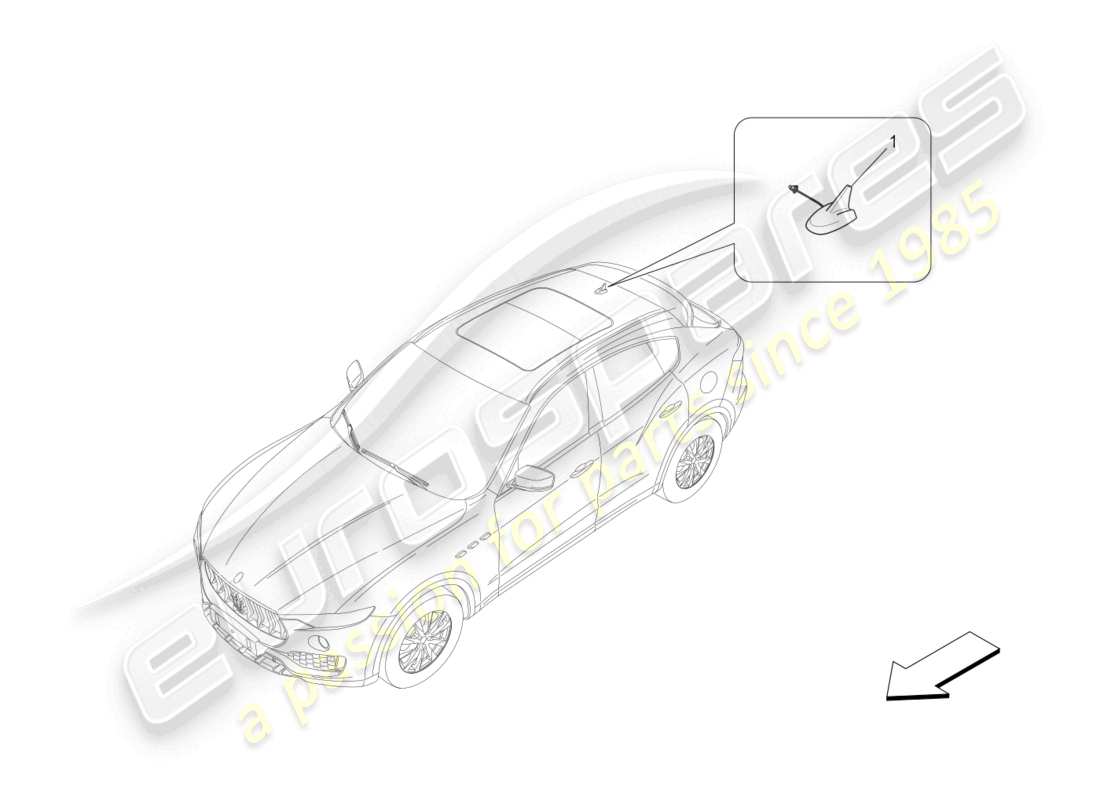 maserati levante (2017) reception and connection system parts diagram