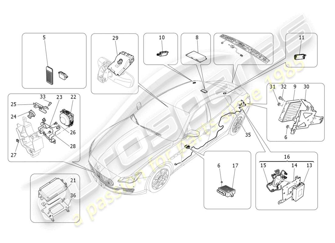 maserati quattroporte (2018) it system part diagram