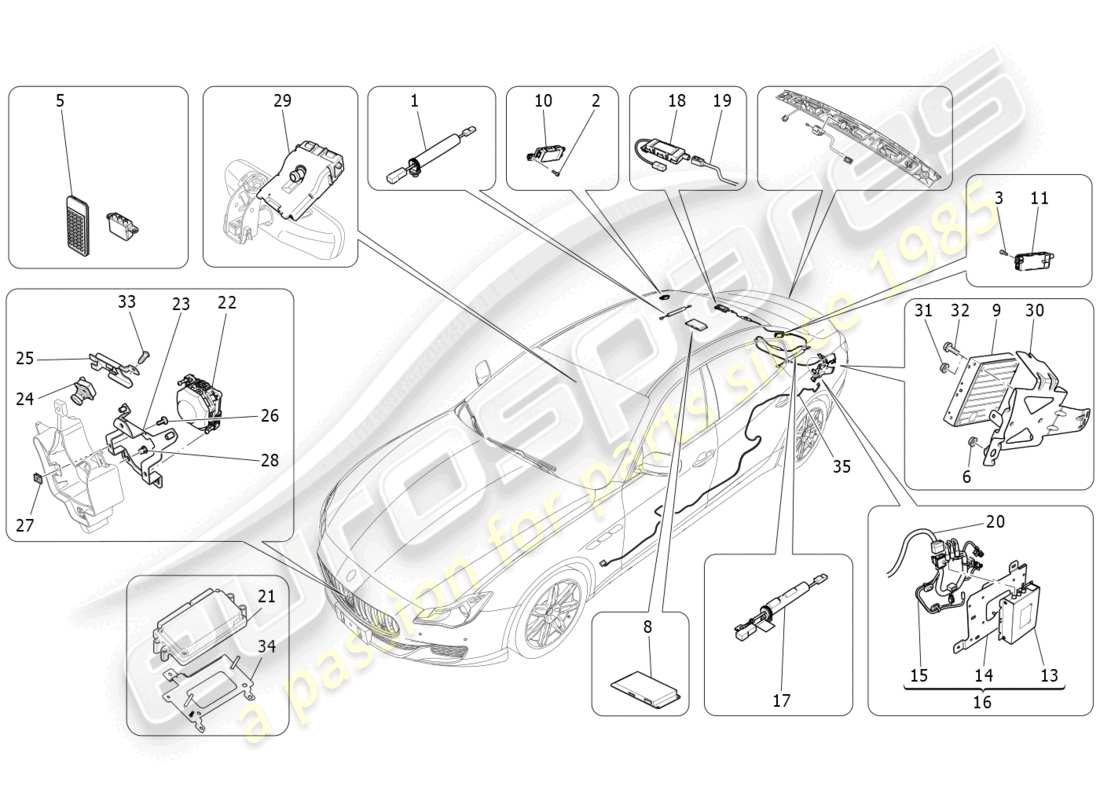 maserati quattroporte (2018) it system part diagram