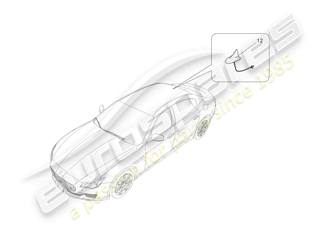 maserati quattroporte (2018) reception and connection system part diagram