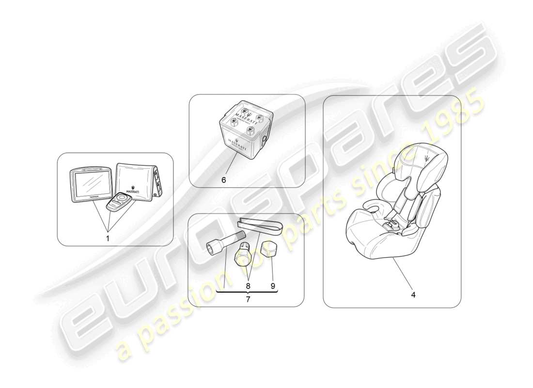 maserati grancabrio mc (2013) after market accessories part diagram