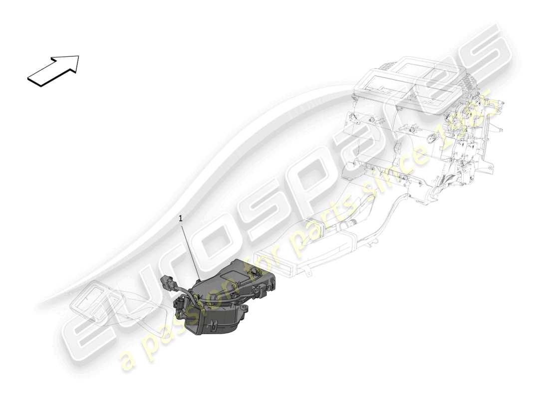 maserati grecale modena (2023) a/c unit: tunnel devices parts diagram