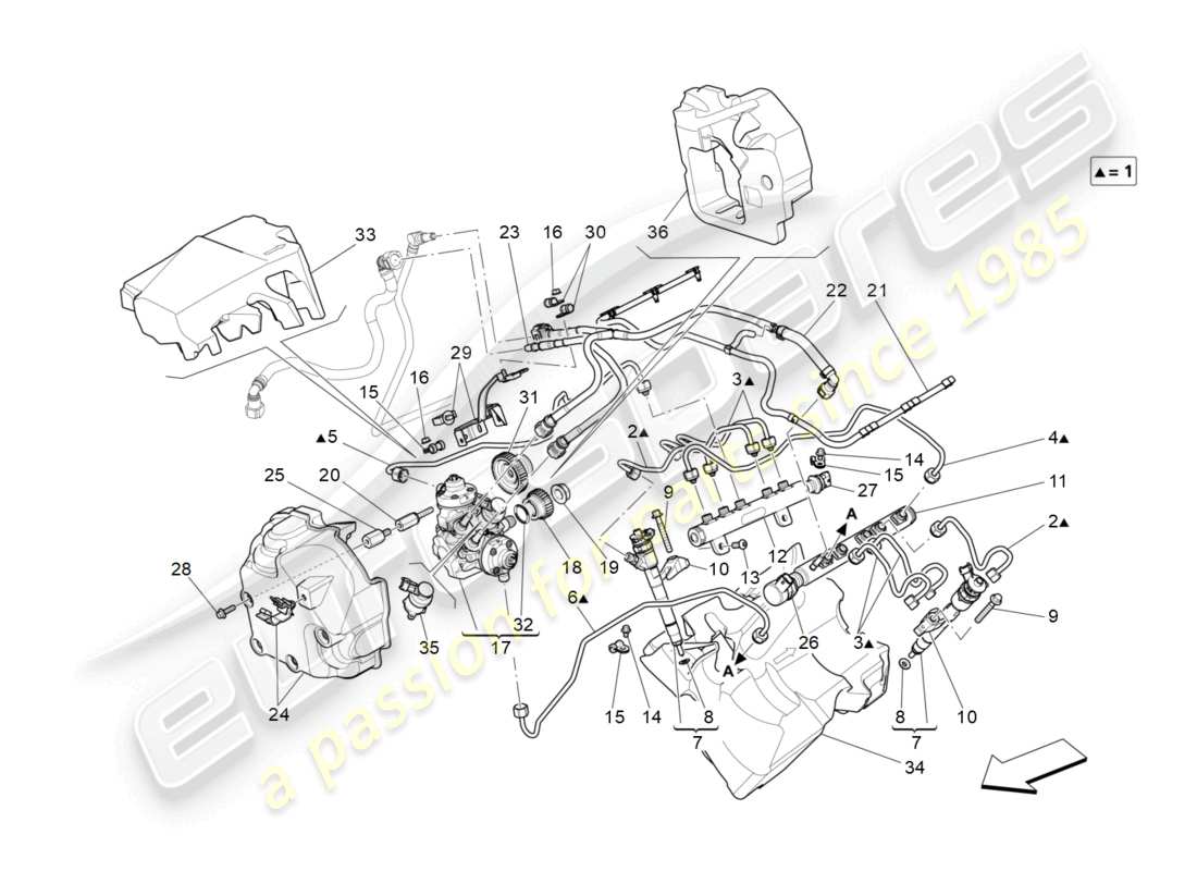 maserati quattroporte (2018) fuel pumps and connection lines part diagram