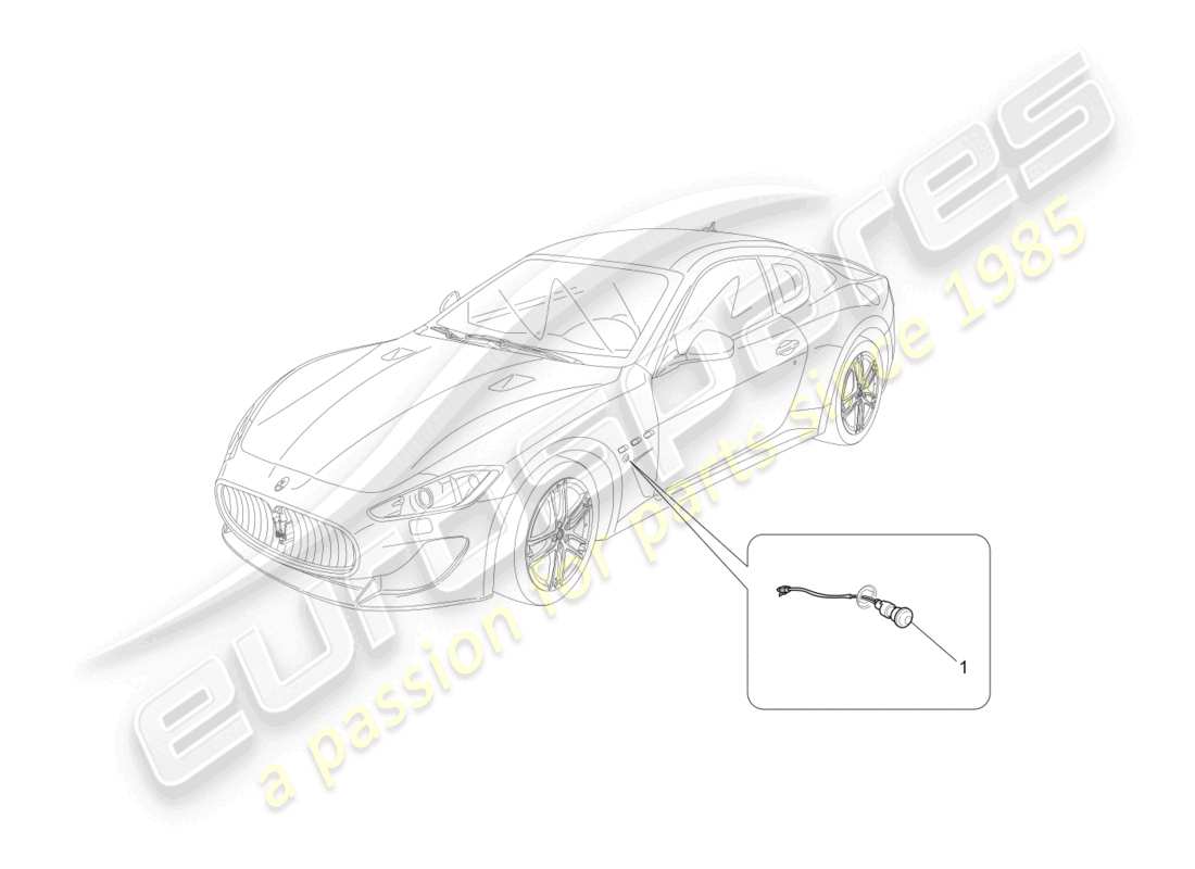 maserati granturismo mc stradale (2011) side light clusters part diagram