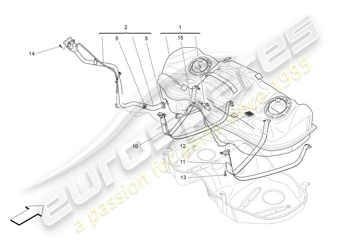 maserati levante (2019) fuel tank part diagram