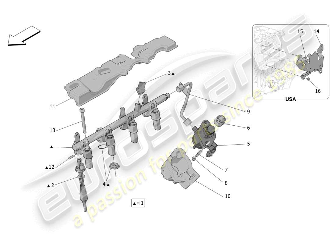 maserati grecale modena (2023) fuel pumps and connection lines parts diagram