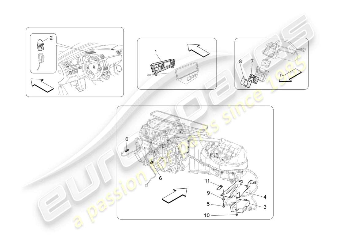 maserati granturismo mc stradale (2012) a/c unit: electronic control part diagram