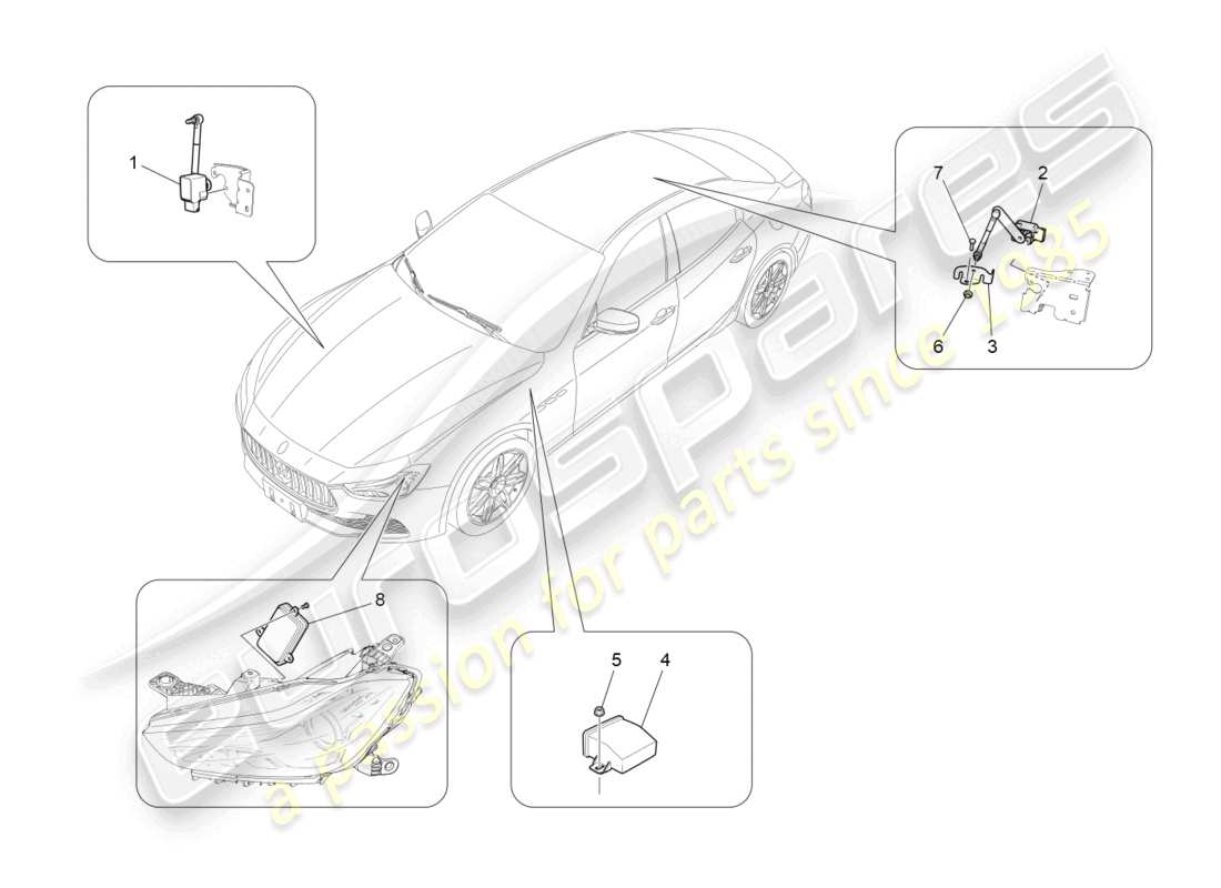 maserati ghibli (2016) lighting system control part diagram