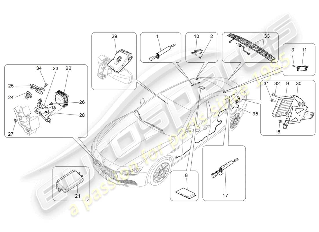 maserati ghibli (2017) it system part diagram