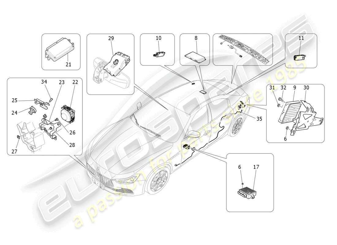 maserati ghibli (2017) it system part diagram