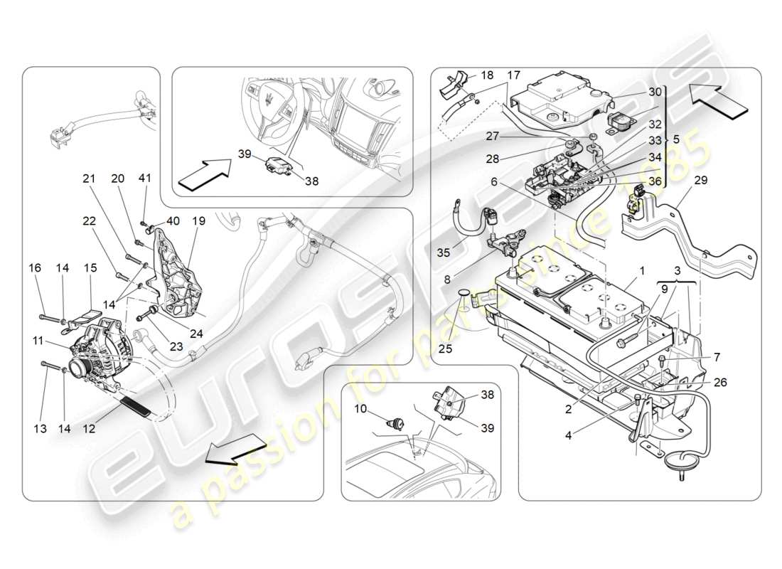 maserati levante (2020) energy generation and accumulation part diagram