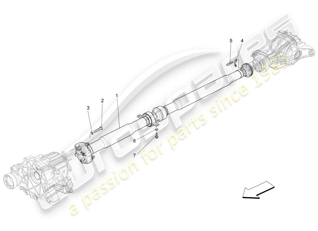 maserati levante (2017) transmission shaft part diagram