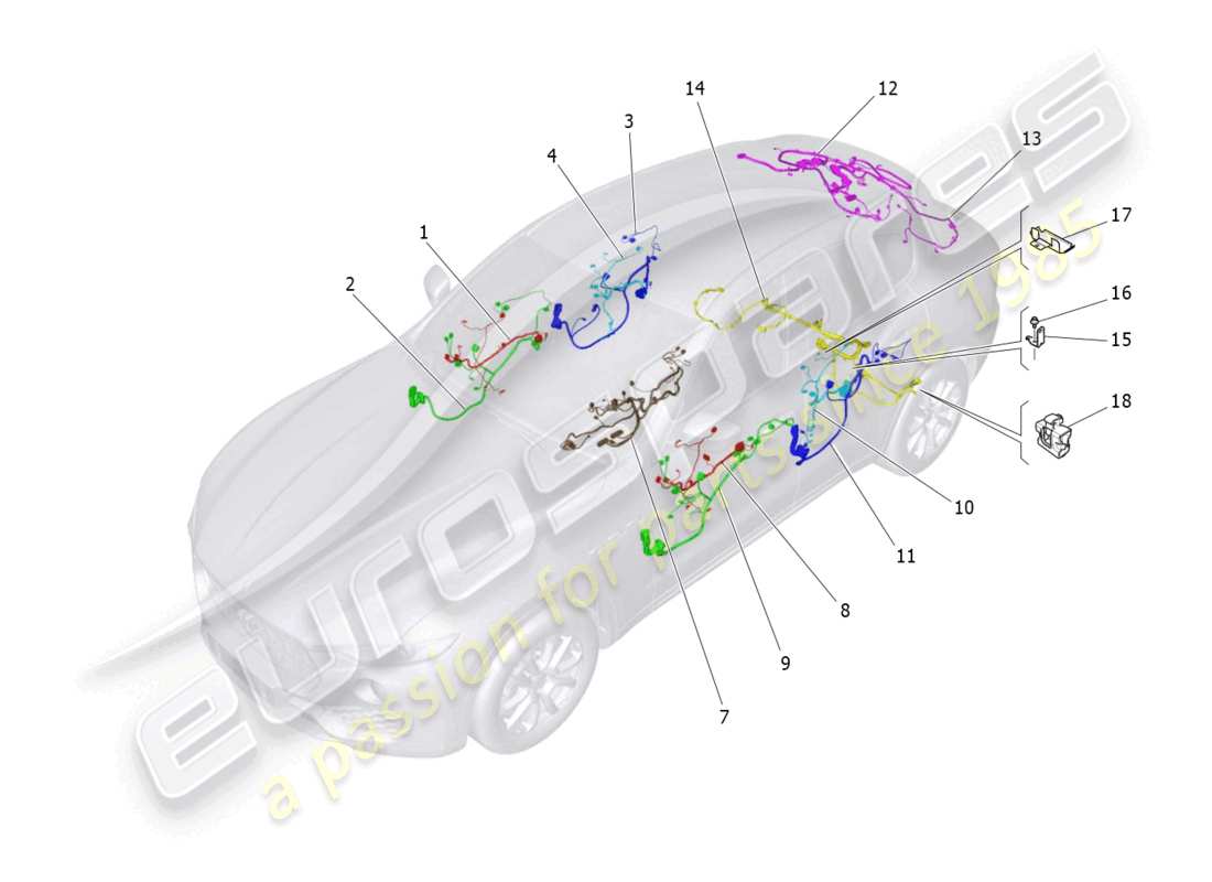 maserati levante (2019) main wiring part diagram