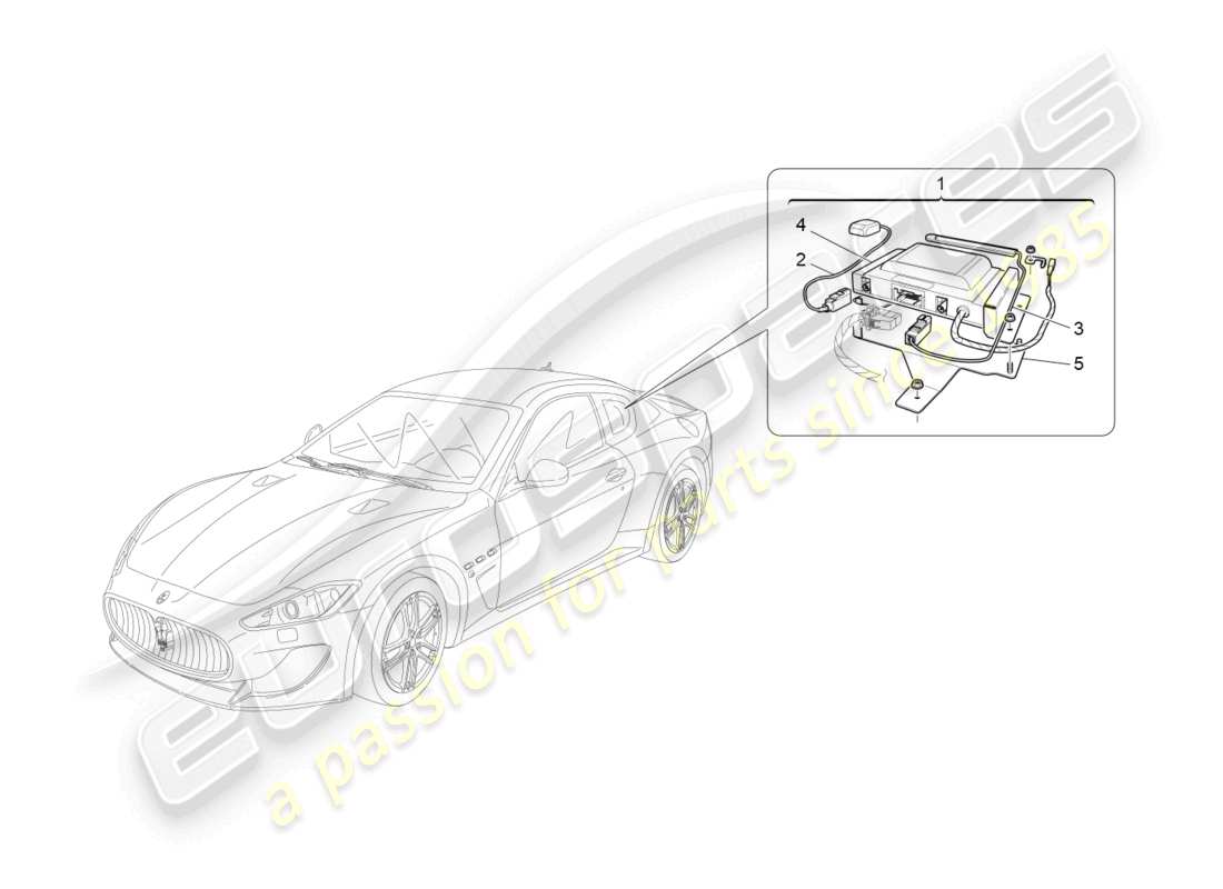 maserati granturismo mc stradale (2013) alarm and immobilizer system part diagram