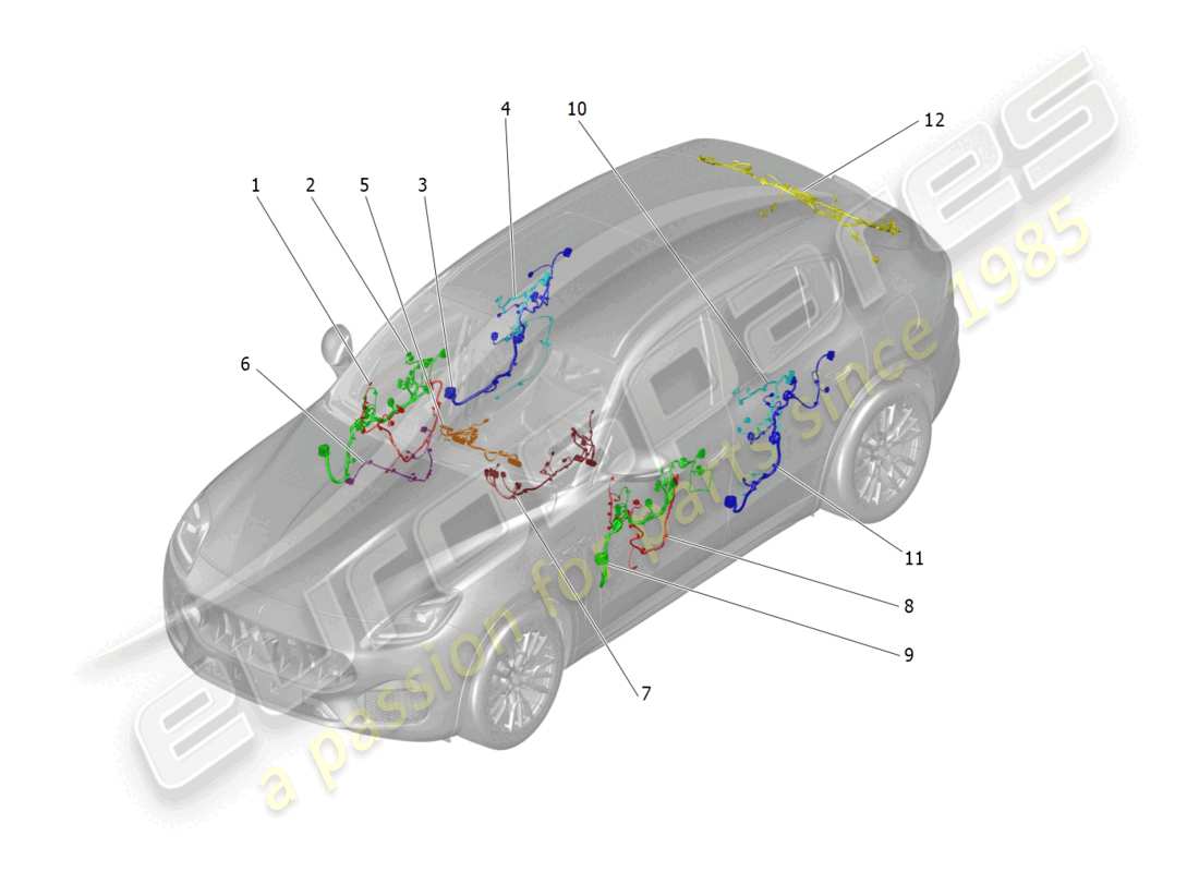 maserati grecale gt (2023) main wiring part diagram