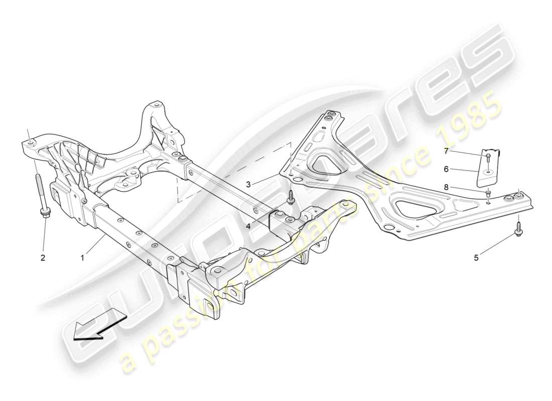 maserati ghibli (2017) front underchassis part diagram