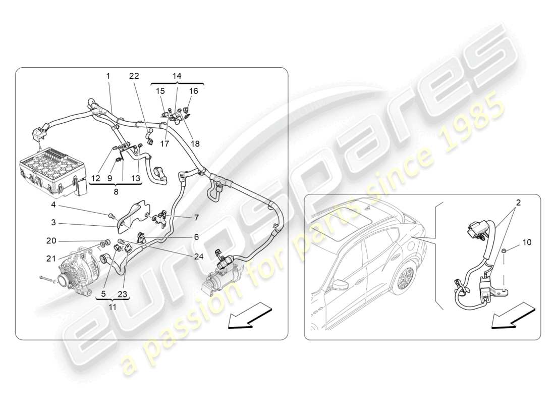 maserati levante tributo (2021) main wiring part diagram