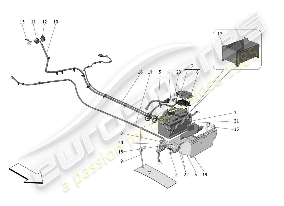 maserati mc20 (2022) energy generation and accumulation part diagram