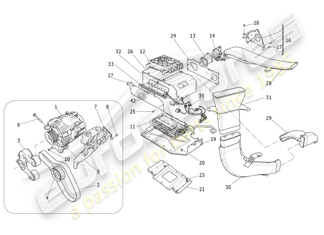 maserati ghibli fragment (2022) energy generation and accumulation part diagram