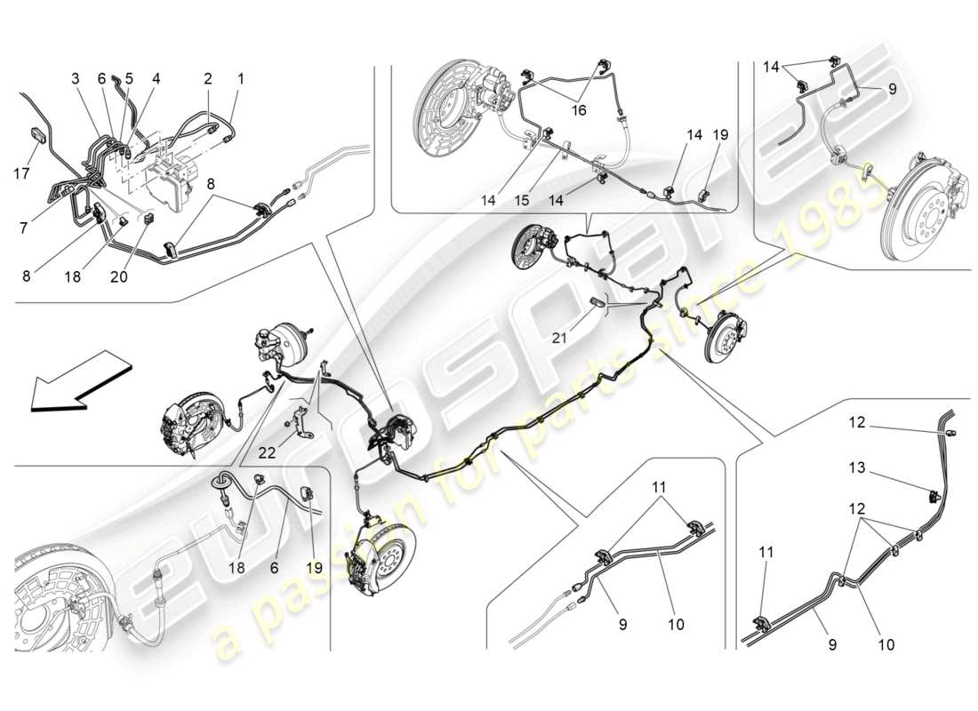 maserati levante tributo (2021) lines part diagram