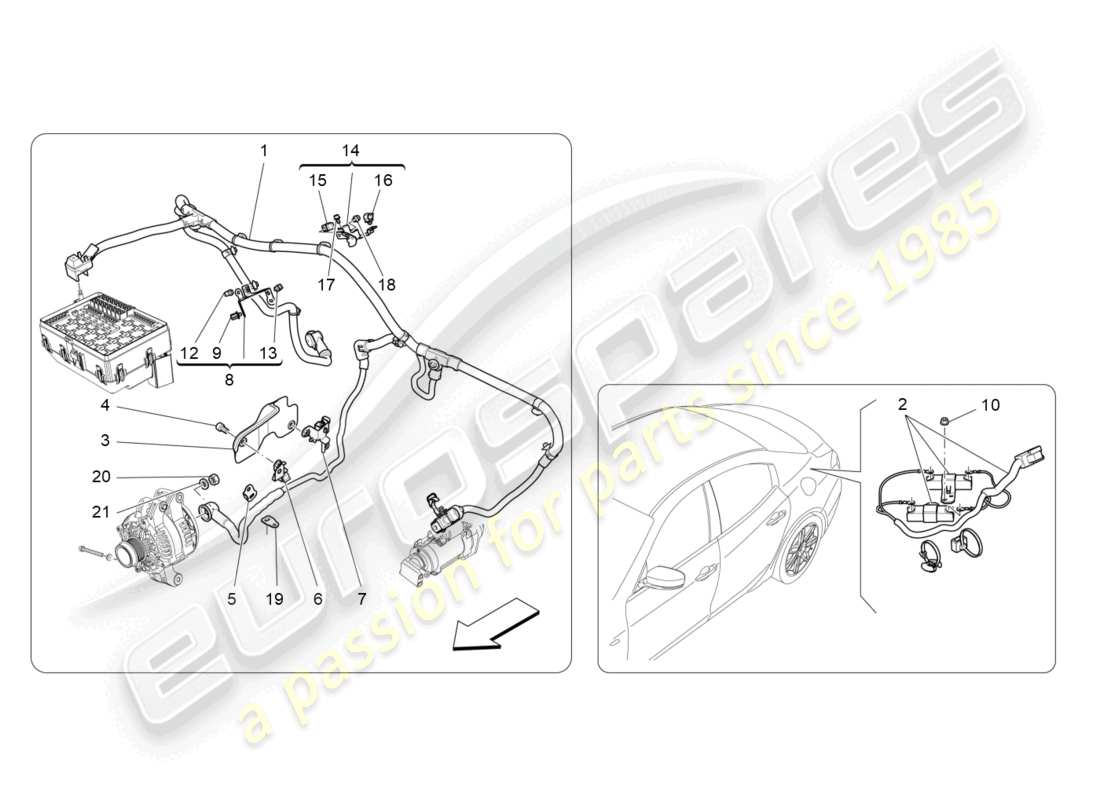 maserati ghibli fragment (2022) main wiring part diagram