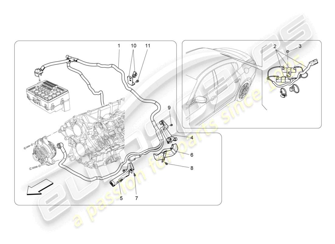 maserati quattroporte (2018) main wiring part diagram