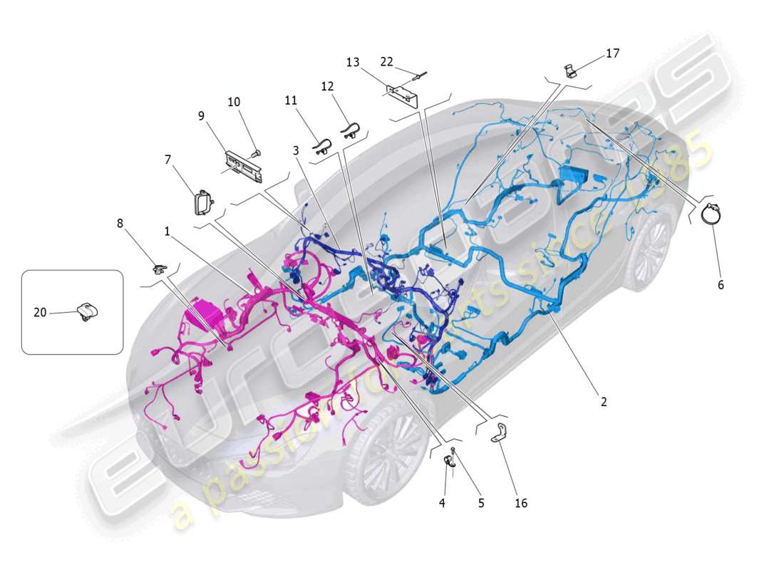 maserati ghibli fragment (2022) main wiring part diagram