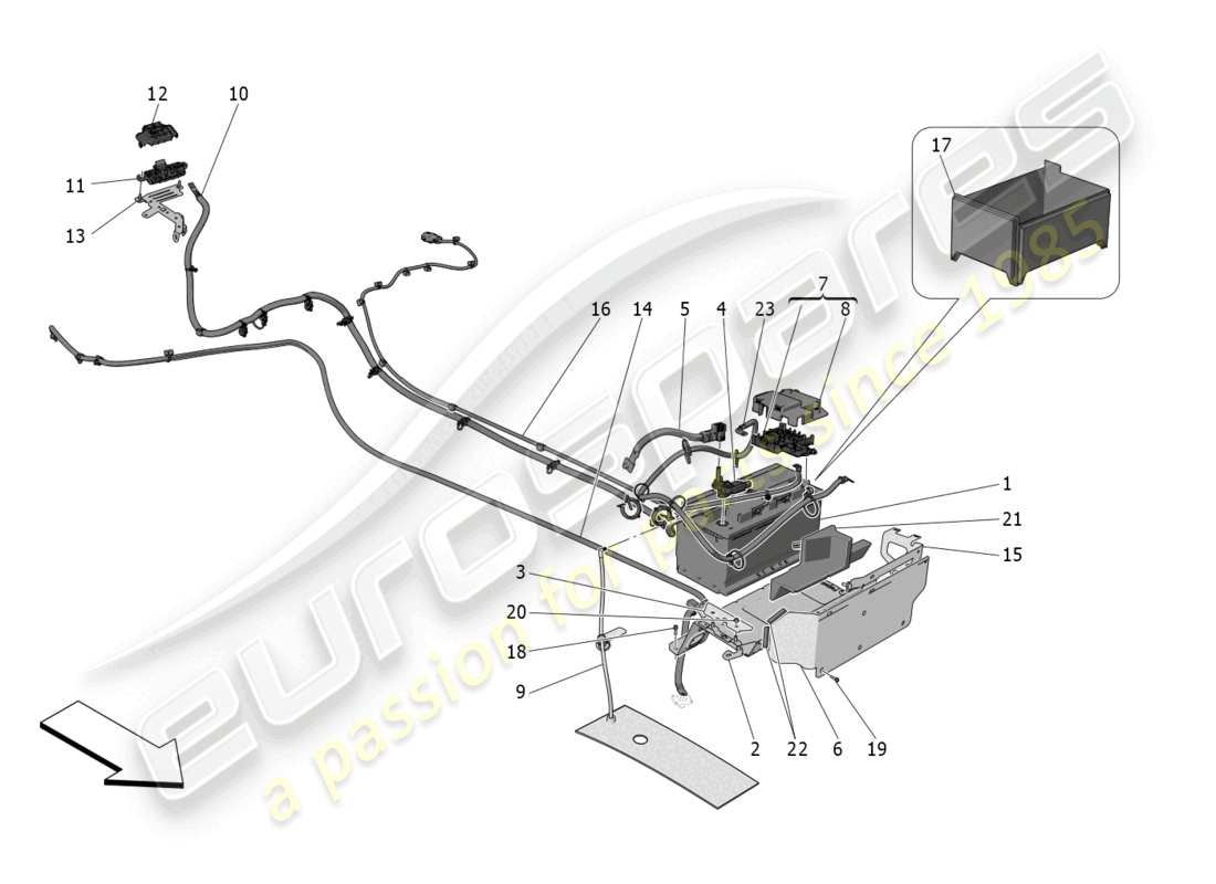 maserati mc20 cielo (2023) energy generation and accumulation part diagram