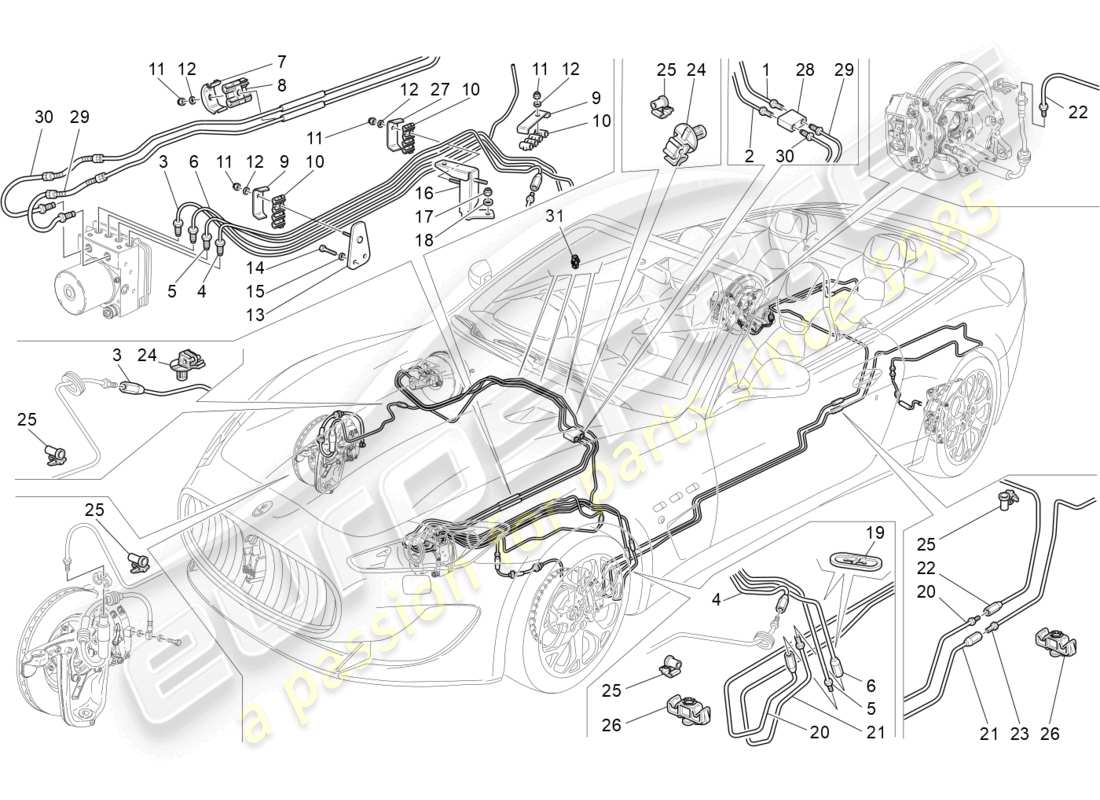 maserati grancabrio mc (2013) lines part diagram