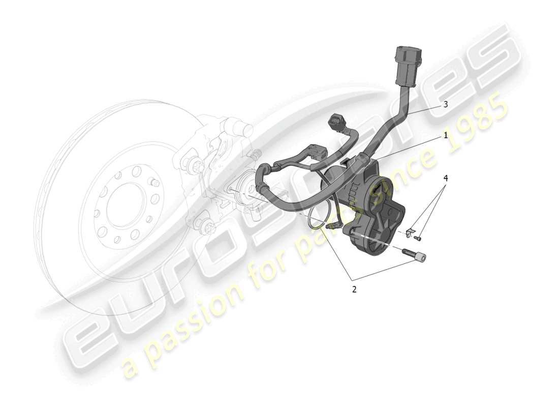 maserati grecale modena (2023) parking brake parts diagram