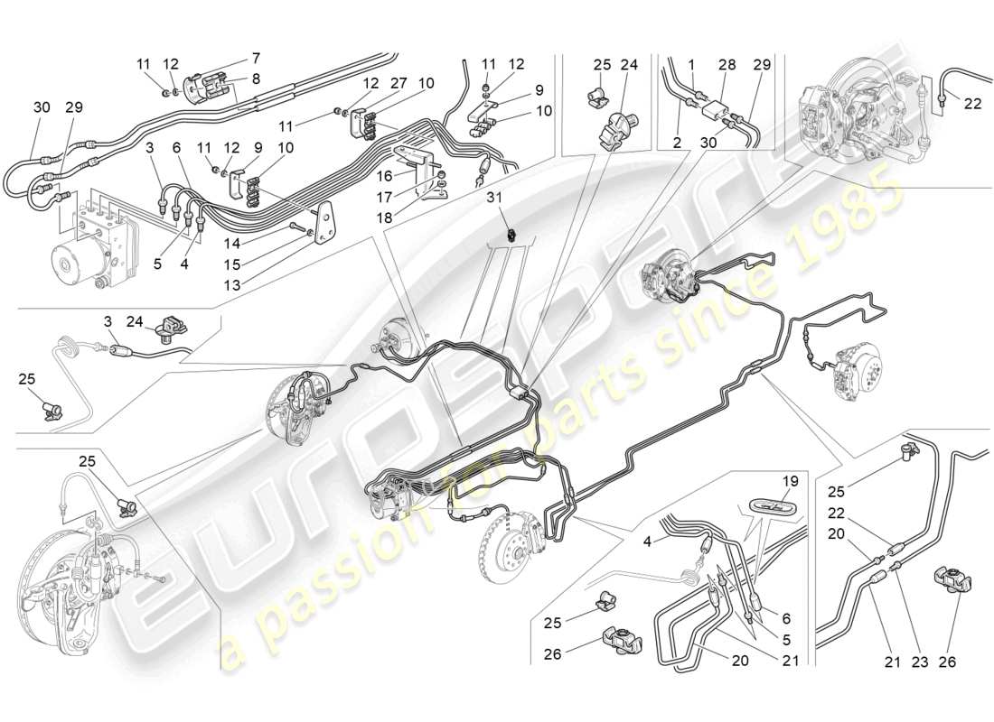 maserati granturismo mc stradale (2011) lines part diagram