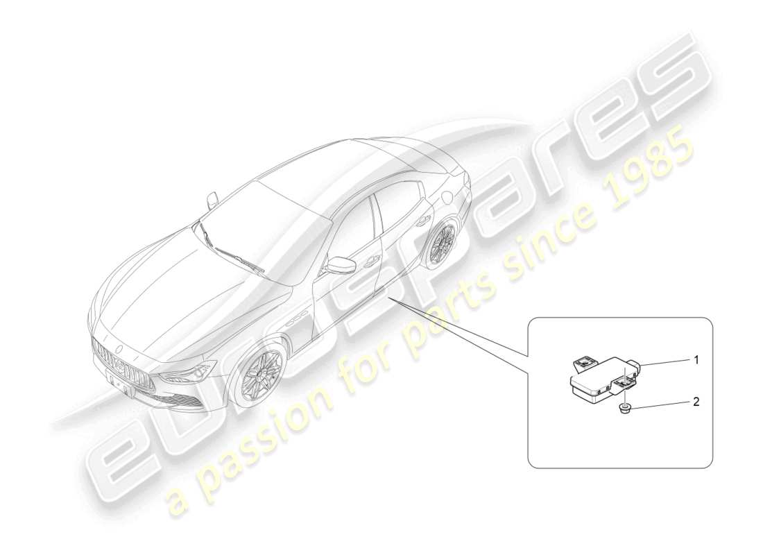 maserati ghibli (2017) tyre pressure monitoring system part diagram