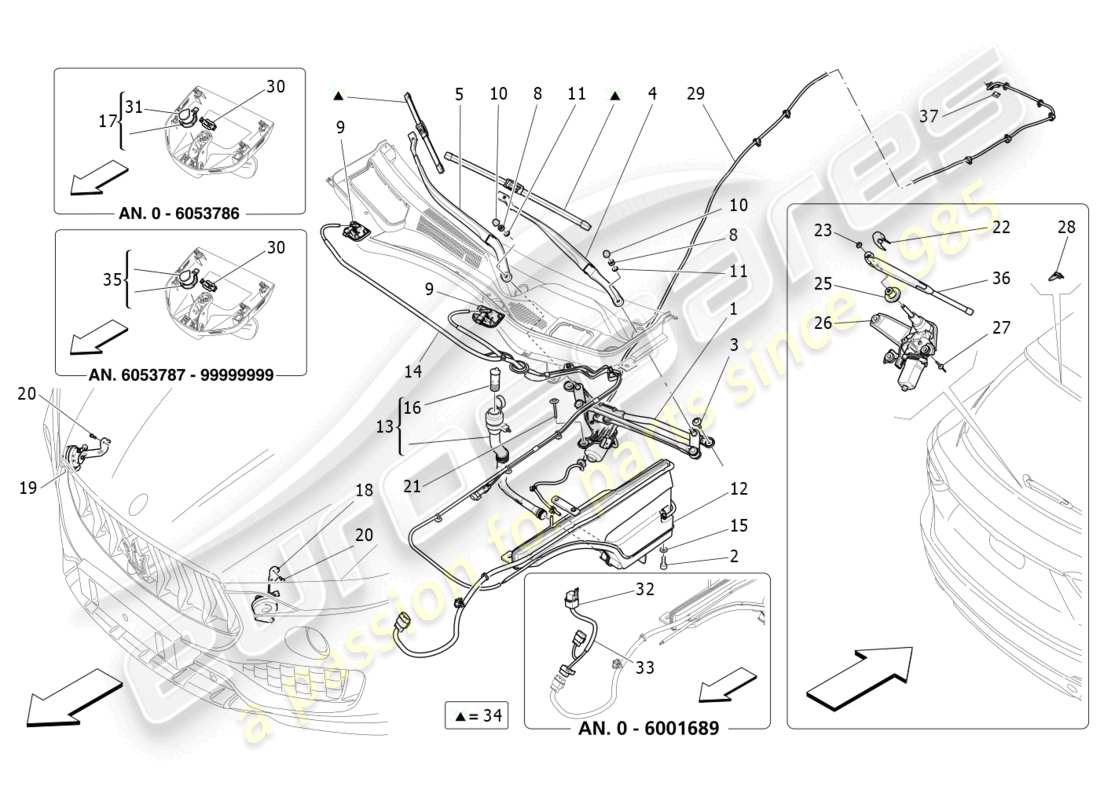 maserati levante (2020) external vehicle devices part diagram