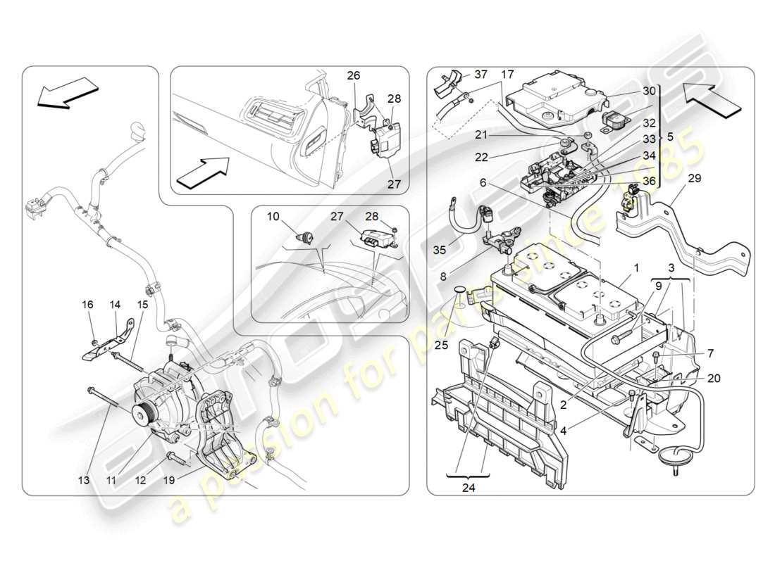 maserati ghibli (2015) energy generation and accumulation part diagram