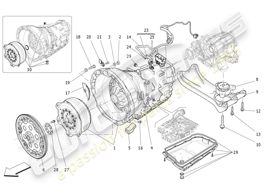 maserati levante (2017) gearbox housings part diagram